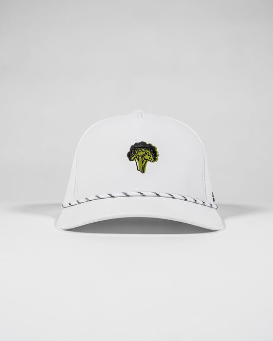 Classic Broccoli Snapback Rope Hat (White)