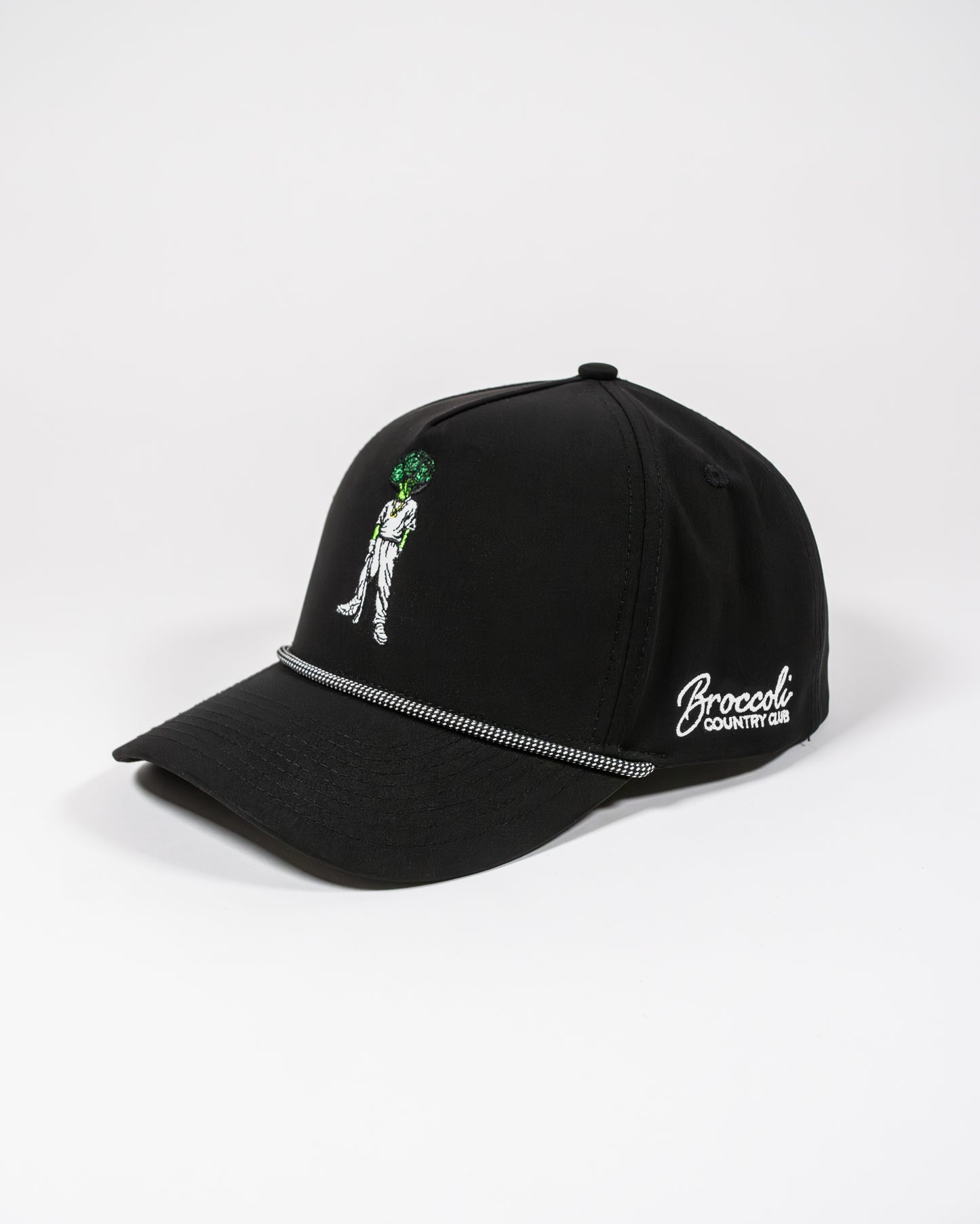 Broccoli Man Snapback Rope Hat (Black)